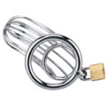 BDSM Chastity Cage - Male Chastity Devices with Chastity Belt, 3 Sizes Rings (1.57", 1.77", 1.97"), 2 Keys & 1 Lock, Large Stainless Steel Penis Bondage Restraints BDSM Sex Toy for Men - Image 2