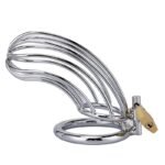BDSM Chastity Cage - Male Chastity Devices with Chastity Belt, 3 Sizes Rings (1.57", 1.77", 1.97"), 2 Keys & 1 Lock, Large Stainless Steel Penis Bondage Restraints BDSM Sex Toy for Men - Image 4