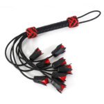 BDSM Rose Leather Sex Whip Black Red Spanking Fetish Accessories for Adult SM Cosplay Games