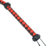 BDSM Fetish Whips 48" Leather Horse Crop, Red and Black Riding Crop Whip, Faux Leather Crop Whips, Leather Horse Crop Whip for Couples - Image 2