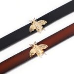 BDSM Genuine Leather Bee-Themed Collar with Metal Lead Chain, Two Color Options, For Adult Role-Play Games and BDSM Games - Image 8