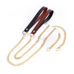 BDSM Genuine Leather Bee-Themed Collar with Metal Lead Chain, Two Color Options, For Adult Role-Play Games and BDSM Games - Image 6