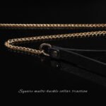 BDSM Square Multi-D-Ring Choker with Metal Lead Chain, PU Material, For Adult Game Toys, Sexual Play Toys, Couples Role-Play - Image 5