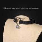 BDSM Kitten Bell Collar with Metal Lead Chain, PU Material, For Couples' Play Toys and BDSM Role-Play - Image 3