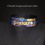 BDSM Marbled-Color Restraint Collar with Metal Lead Chain, PU Leather Choker,For Collectors, Adult Sexual Play Toys, and BDSM Role-Play - Image 4